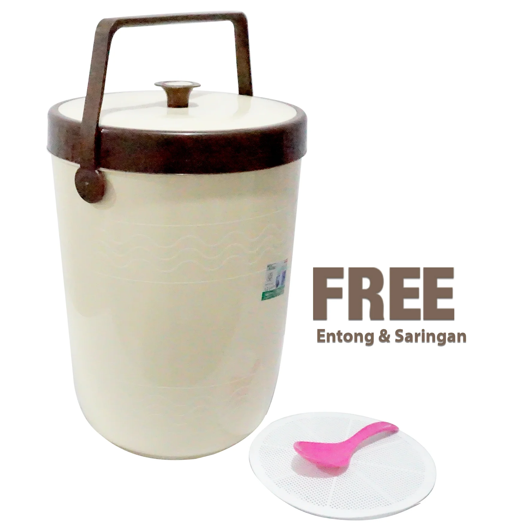 ICE / RICE Bucket USA  Cream 30 Liter