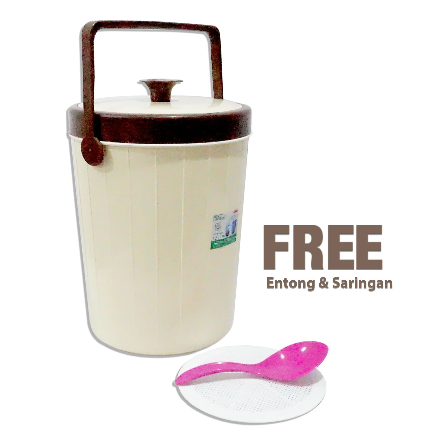 ICE / RICE Bucket USA Cream 17 Liter