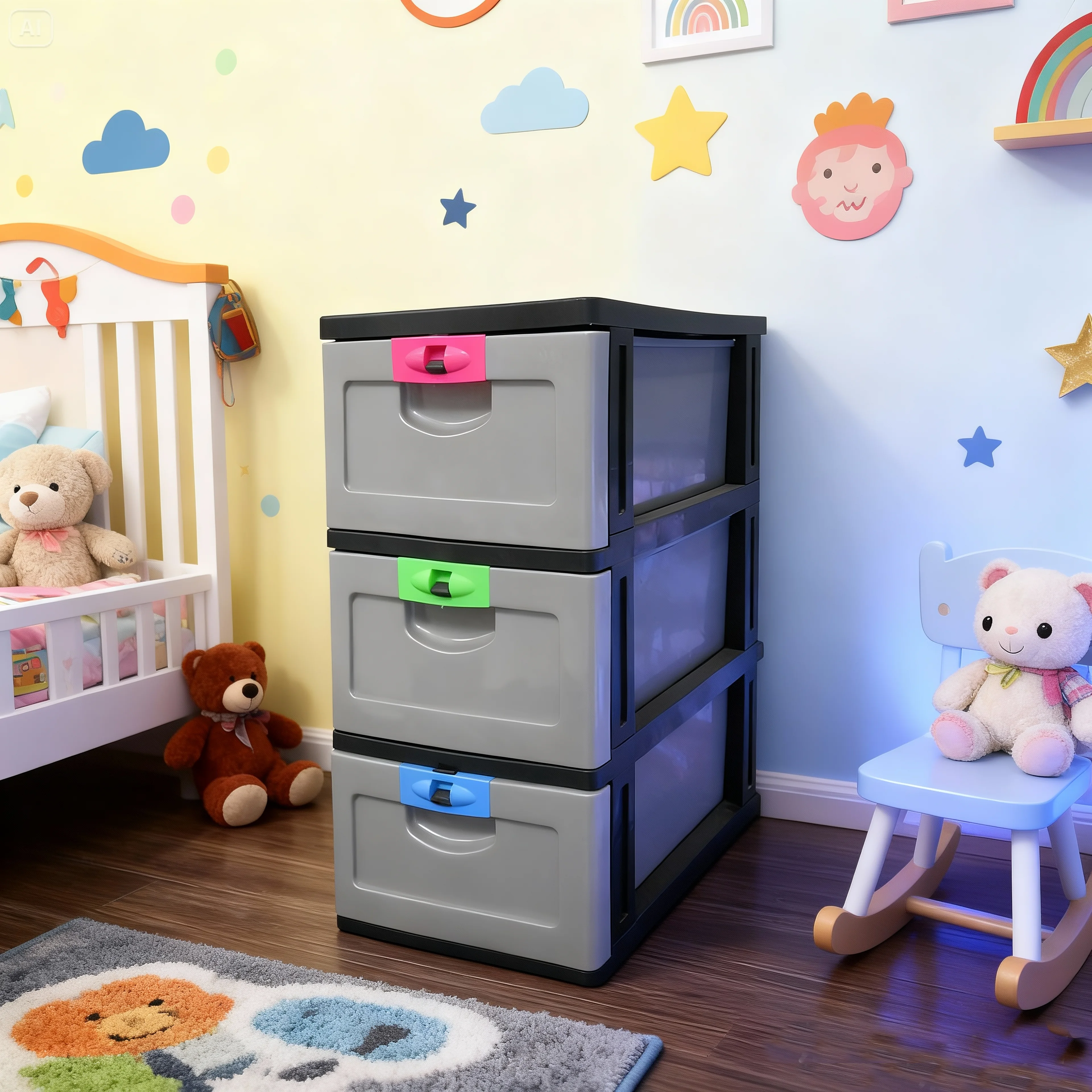 Maksimalkan Ruang dengan Gaya: Lemari Laci Plastik 3 Susun yang Estetik dan Praktis